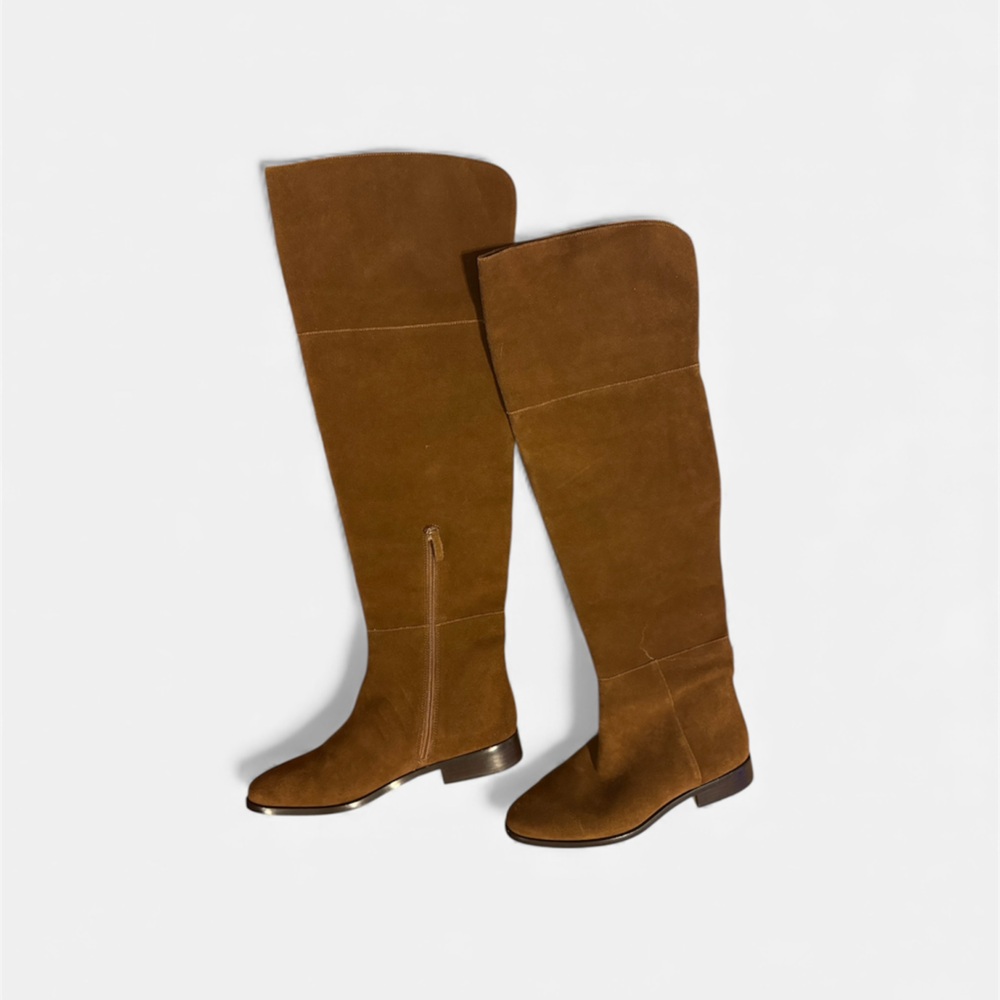 J Crew Brown Suede Over-the-Knee Boots in like new condition size 9,5